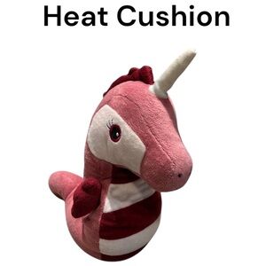 WARMIES Heat Cushion Soft Plush Toy "Sea Unicorn Pink" Millet Lavender Filling